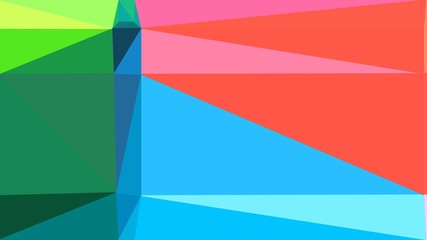 minimalistic triangle geometric background with medium turquoise, sea green and pastel red colors for poster, cards, wallpaper or background texture