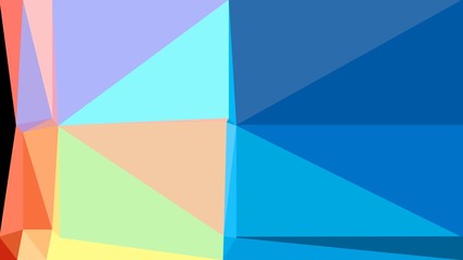 minimalistic triangle geometric background with strong blue, pastel gray and light sky blue colors for poster, cards, wallpaper or background texture