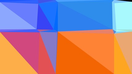 coral, dodger blue and sky blue multi color background art. abstract triangle style composition for poster, cards, wallpaper or texture