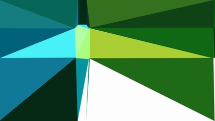 Abstract color triangles geometric background with forest green, light sea green and yellow green colors for poster, cards, wallpaper or texture