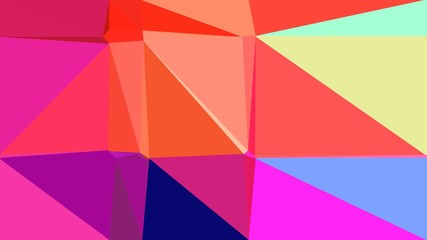 Plakat moderate pink, pastel gray and navy blue multi color background art. abstract triangle style composition for poster, cards, wallpaper or texture
