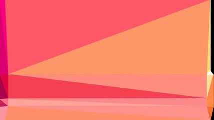 Fototapeta premium salmon, black and medium violet red color background with triangles. triangles style of different size and shape. simple geometric background for poster, cards, wallpaper or texture