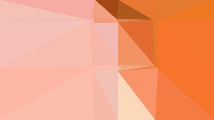 abstract geometric background with tomato, baby pink and sandy brown colors. geometric triangle style composition for poster, cards, wallpaper or texture