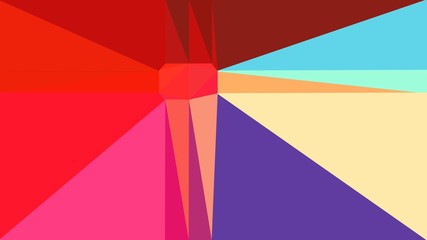 Obraz premium tea green, dark slate blue and crimson color geometric triangle background. simple illustration trendy abstract for poster design, cards, wallpaper or texture