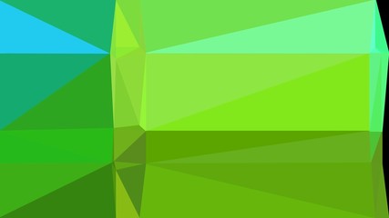 Obraz na płótnie Canvas Abstract color triangles geometric background with moderate green, medium aqua marine and lime green colors for poster, cards, wallpaper or texture