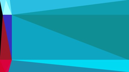 Obraz premium geometric triangle abstract background with light sea green, dark moderate pink and bright turquoise colors for poster, cards, wallpaper or backdrop texture