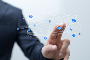 human network group abstract 3d