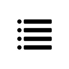 Bullet list vector border icon. This icon use for admin panels, website, interfaces, mobile apps 