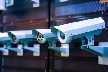 Many Security CCTV camera or surveillance system in office building