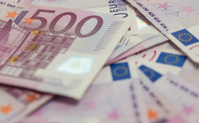 finance  money - Banknotes of the  european  union.