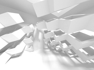 Futuristic White Architecture Design Background