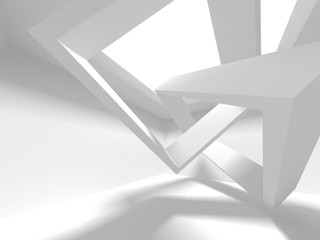 Futuristic White Architecture Design Background