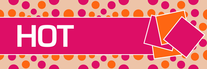 Hot Pink Orange Squares Texture 