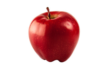 Fresh big red apple fruit isolated on the white background