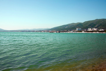 seashore with clear blue water