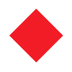 red rhombus basic simple shapes isolated on white background, geometric rhombus icon, 2d shape symbol rhombus, clip art geometric rhombus shape for kids learning