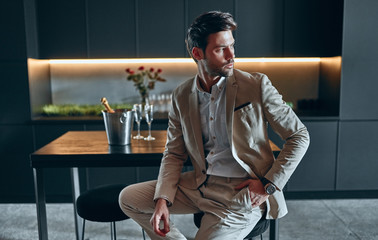 Stylish man at home