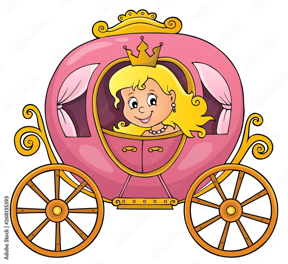 Poster princess in carriage theme image 1