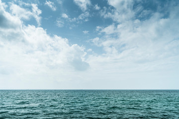 Beautiful dramatic view of clouds over the sea