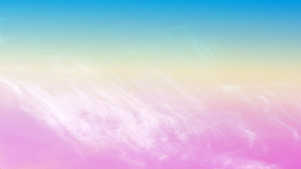 Blue sky background with cloud,pastel color.