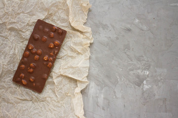 delicious chocolate with nuts and filling