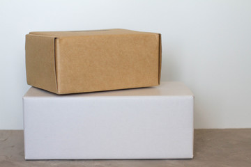 empty cardboard box on white background