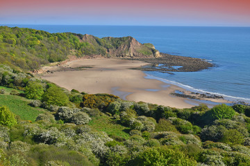 Obraz premium Bay by the North Sea in England