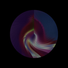 Abstract deformed circle. XXL design element.