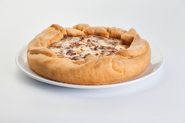 apple pie on white background