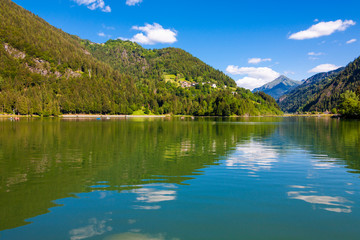Fototapeta na wymiar Dolomites Lake of Alleghe