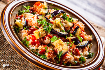Couscous with sauce and vegetables