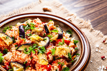 Couscous with sauce and vegetables