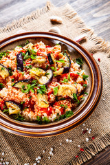 Couscous with sauce and vegetables