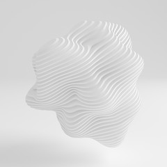 White abstract background. 3d illustration, 3d rendering.