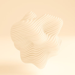 Light yellow abstract background. 3d illustration, 3d rendering.