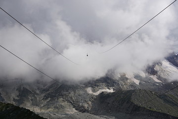 Seilbahn in Richtung Mont Blanc