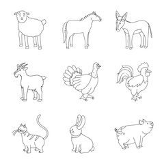 Vector design of homemade and countryside symbol. Set of homemade and agriculture stock vector illustration.