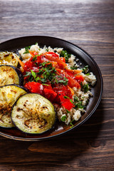 Couscous with sauce and vegetables