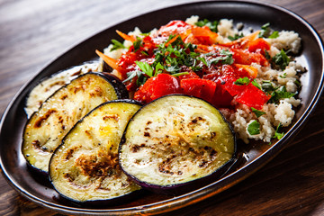 Couscous with sauce and vegetables