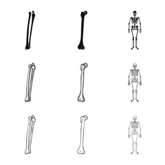 Vector illustration of medicine and clinic sign. Collection of medicine and medical vector icon for stock.