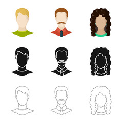 Isolated object of professional and photo symbol. Collection of professional and profile stock symbol for web.