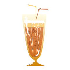 Winter Drink on white background