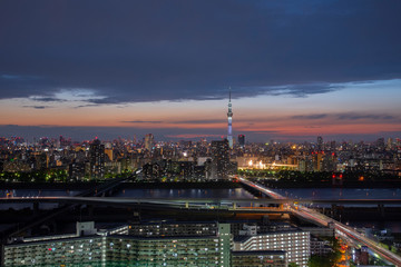 Fototapeta premium Piękne Tokyo Skytree w Japonii, koncepcja City scaps