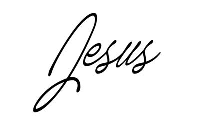 Jesus name text design,   Typography for print or use as poster, flyer or T shirt