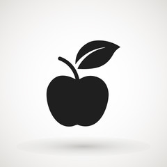 Apple fruit icon. Organic nutrition healthy food. Hand draw illustration. Apple Isolated on white background. - Vector.