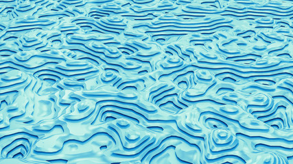 Obraz premium Turquoise metal background with lines. 3d illustration, 3d rendering.