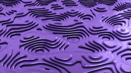 Fototapeta premium Purple metal background with lines. 3d illustration, 3d rendering.