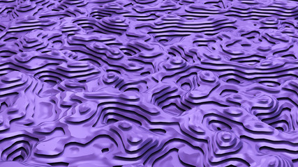 Purple metal background with lines. 3d illustration, 3d rendering.
