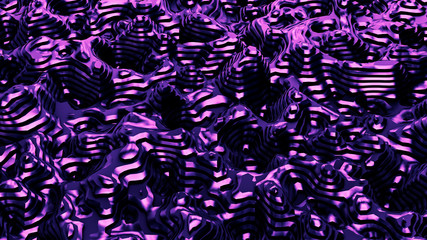 Purple metal background with lines. 3d illustration, 3d rendering.