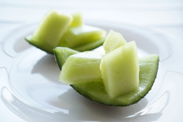 カットメロンの盛り合わせ